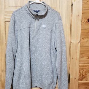 Eddie Bauer Men's 1/4 Zip Pullover Sweater Fleece XL Tan